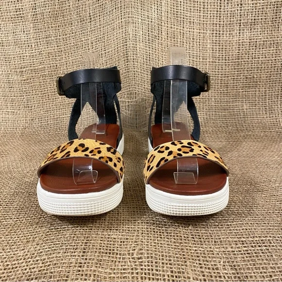 Mia Sandals Ankle Strap Platform Buckle Animal Print Size 6 - Picture 7 of 10